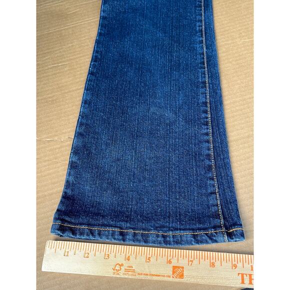 Y2k Grunge streetwear Levis 515 bootcut Jeans sz 12 high rise dark wash - Picture 6 of 12
